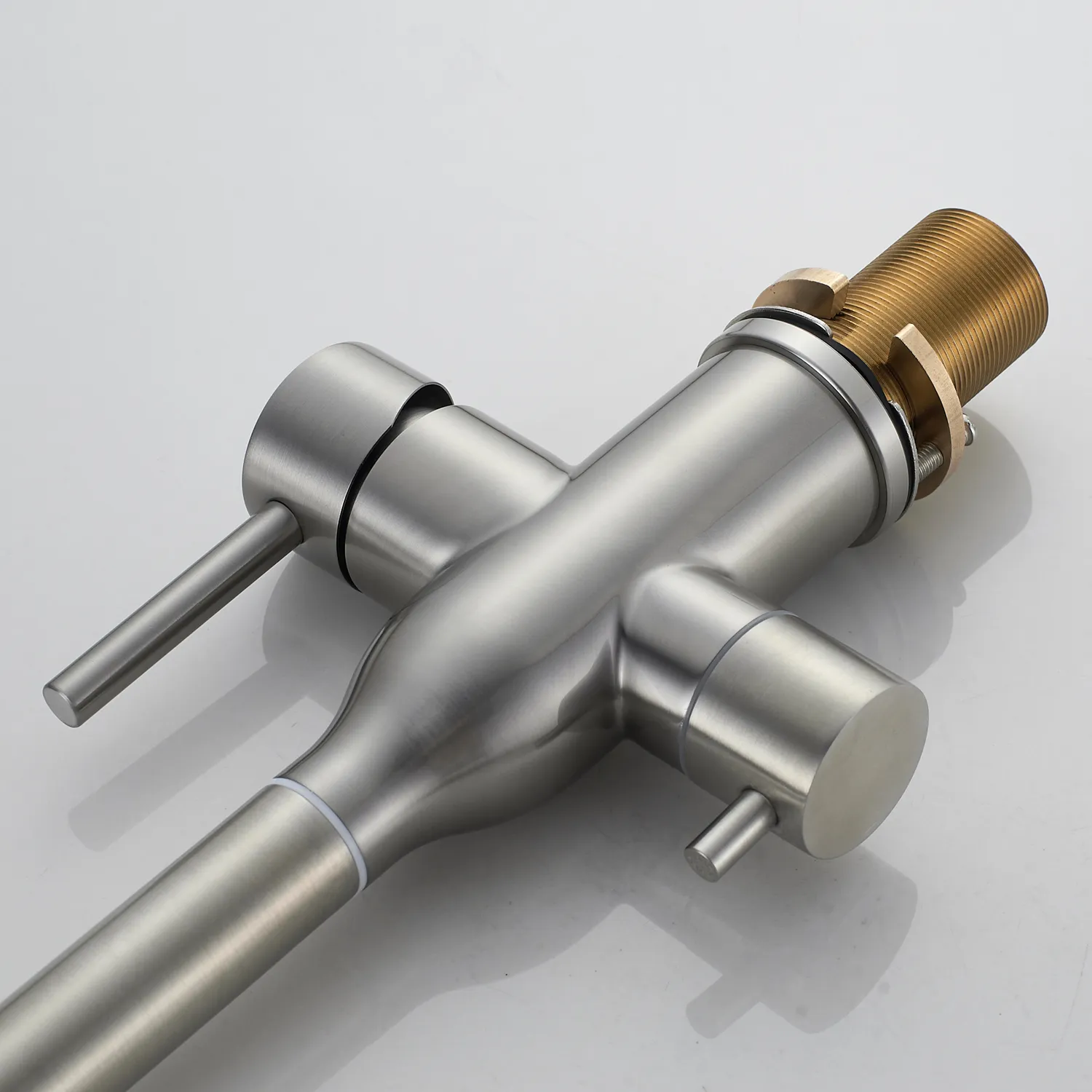 Смеситель для кухни с подключением фильтра Shevanik S248L, сатин