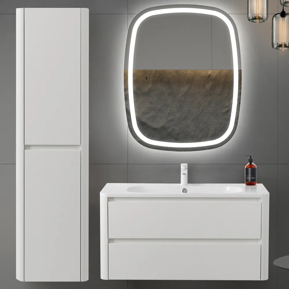 Шкаф-пенал подвесной Cezares Relax 400х300х1500, Bianco Lucido (RELAX-1500-2A-SO-BL)