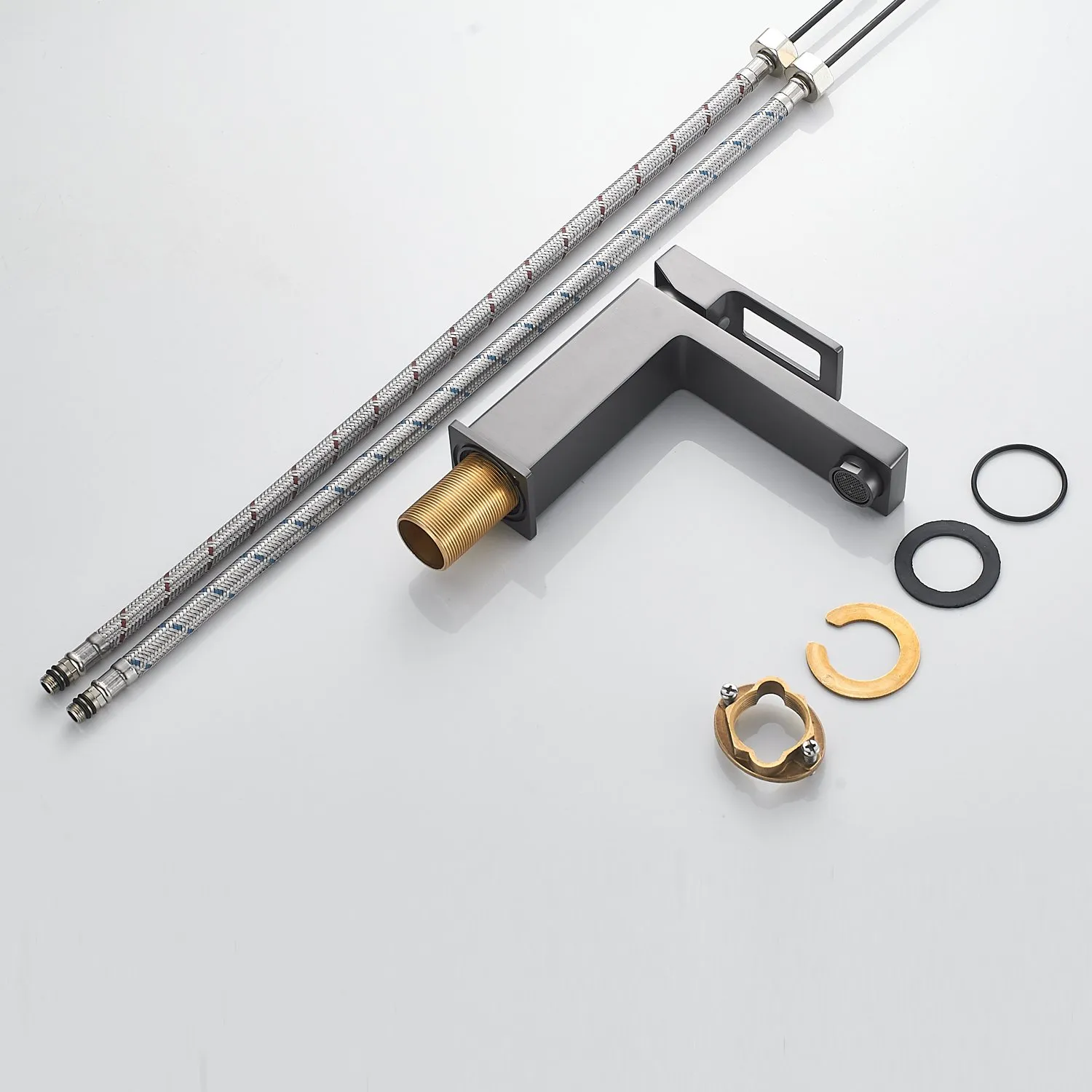 Смеситель для раковины Raffine F0196T, оружейная сталь