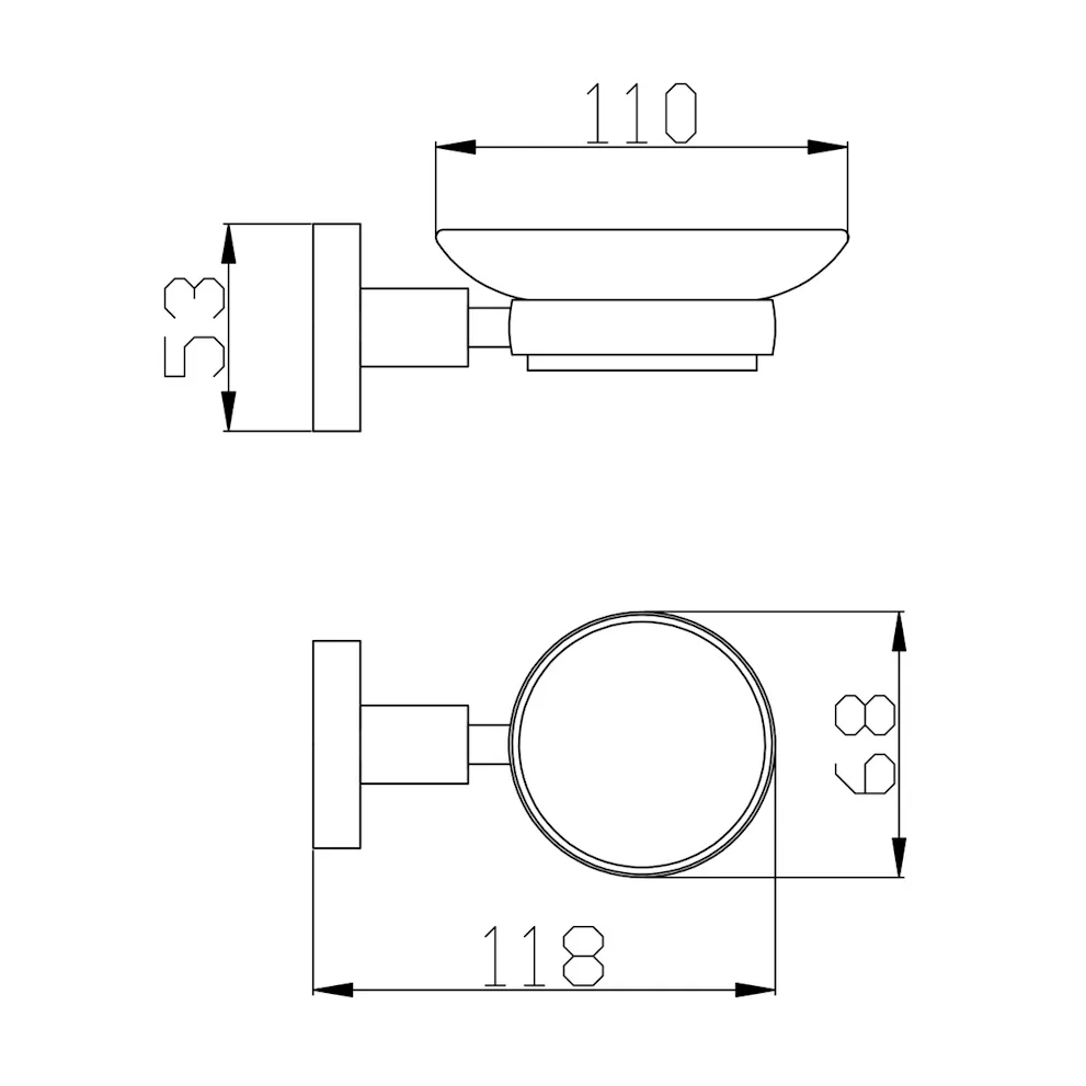 Мыльница Rav Slezak  COLORADO COA0300ZRK, розовое золото брашированное