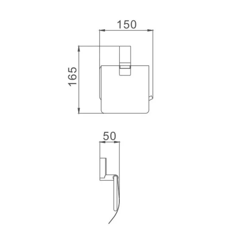 Держатель для туалетной бумаги D-Lin D240330, хром