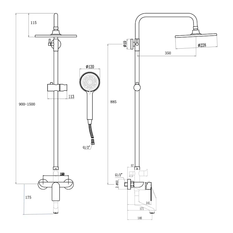 Душевая стойка Fmark FS8845