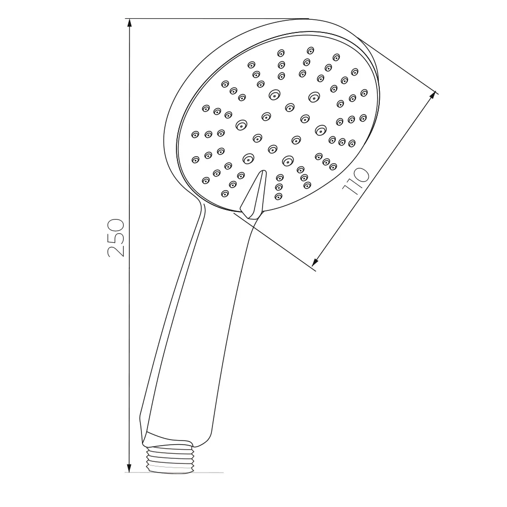 Лейка для душа WesnaArt LD045, хром