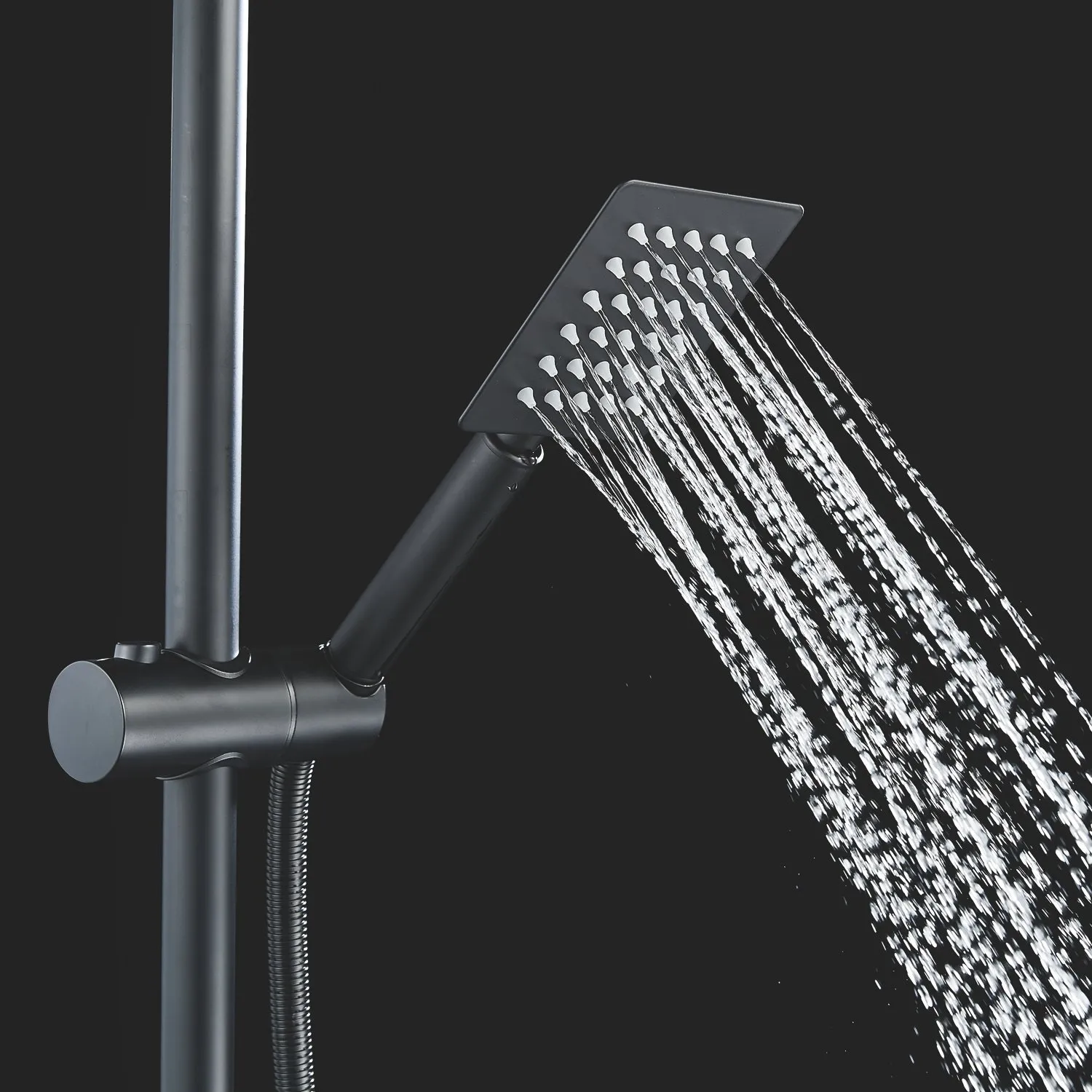 Душевая система c термостатом Shevanik S3096H, черный
