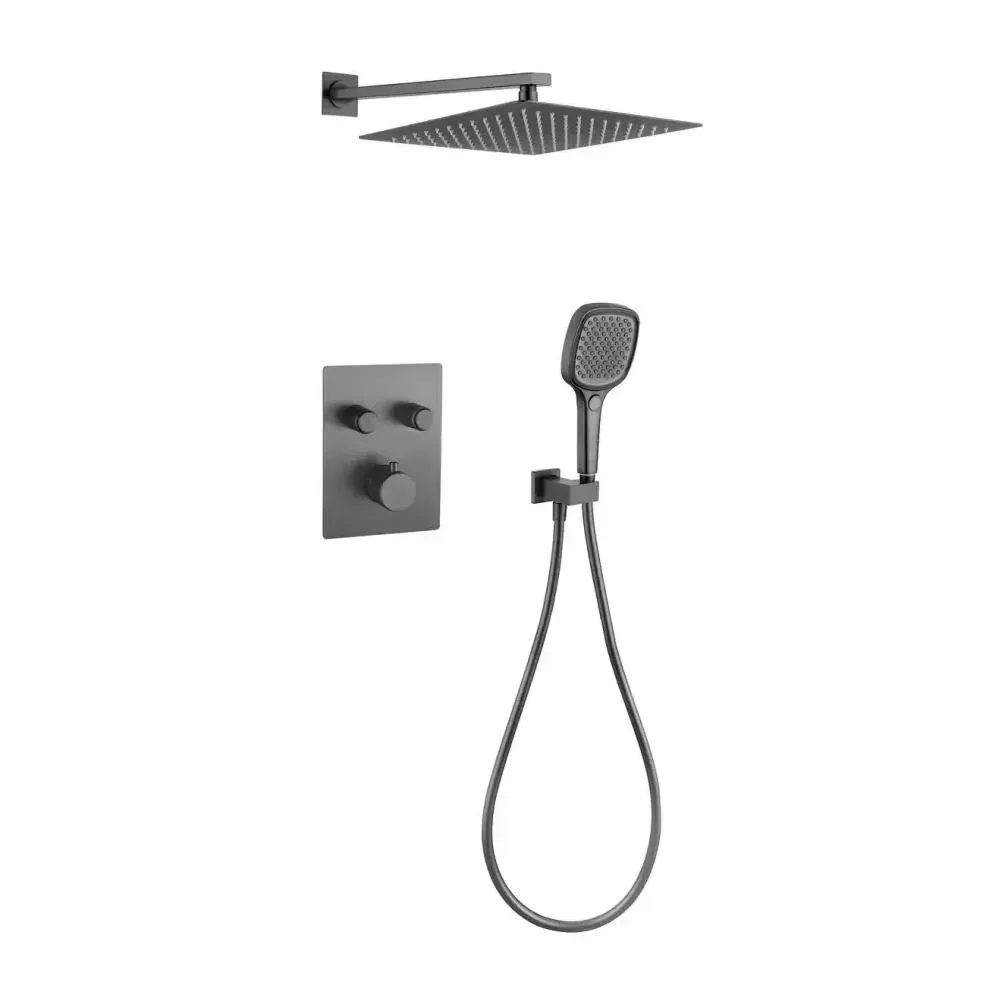 Душевая система встраиваемая (без излива) Grocenberg GB5040BG, графит