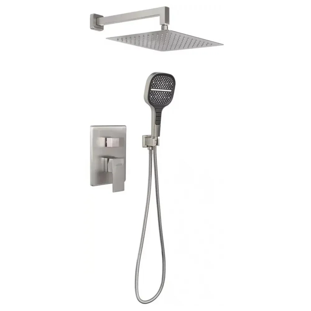 Душевая система встраиваемая (без излива) Hansberge H6070NK, никель