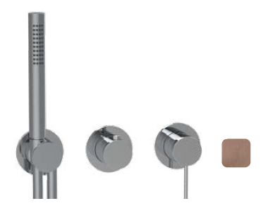 Смеситель для душа Almar 316 Stalnless Steel, на 2/3 потребителя, Copper Brushed PVD (E180142.CO)