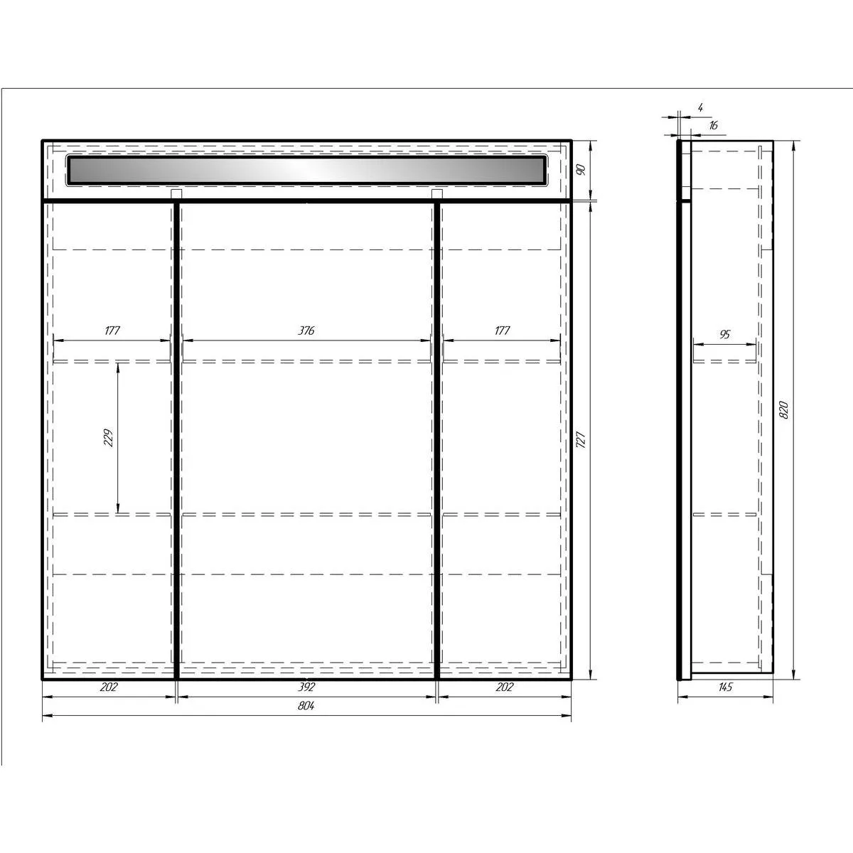 Зеркальный шкаф Dreja Uni 80 см, белый