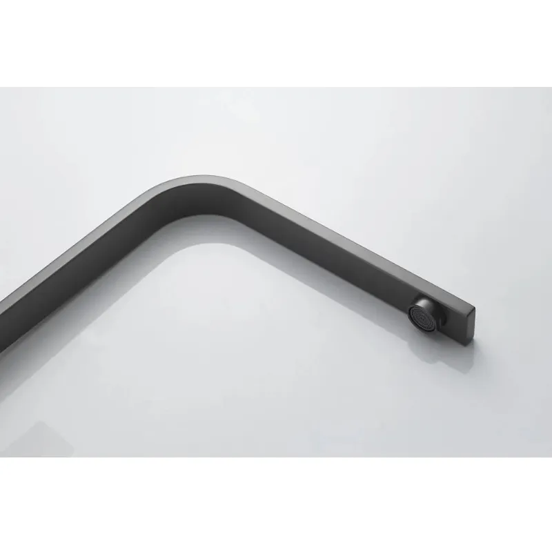 Смеситель для кухни Knotlor KN-21/GM, вороненая сталь