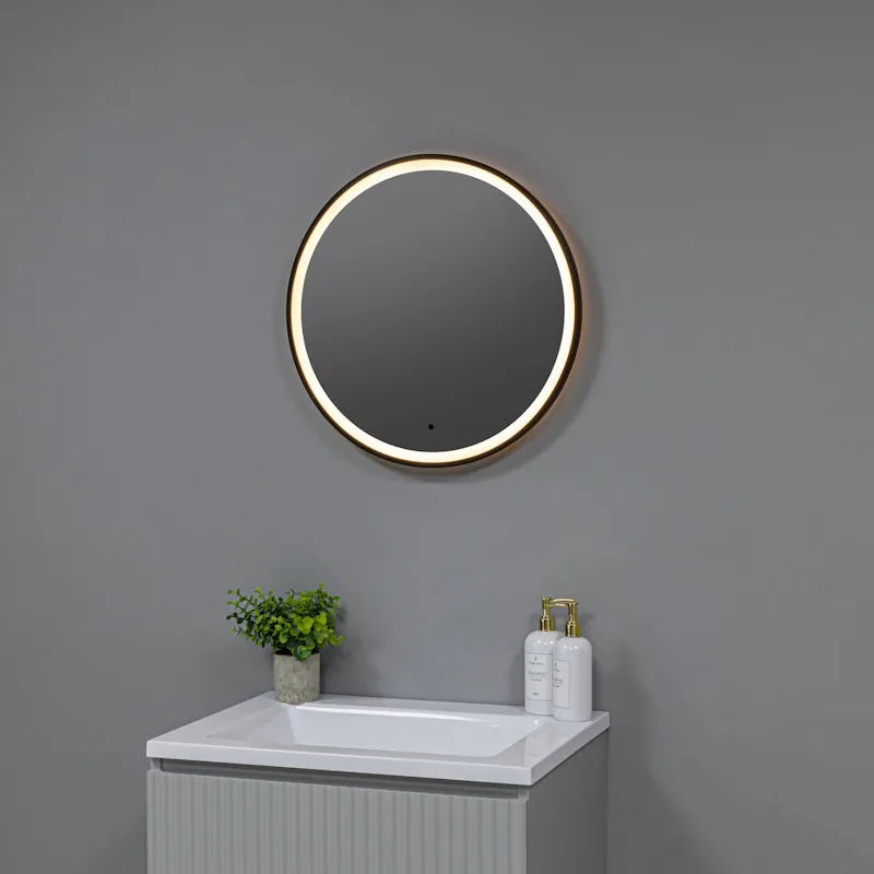 Зеркало Silver Mirrors Делуна/Deluna D600 TX (алюм. профиль, цвет черный, бесконтактный сенсор)