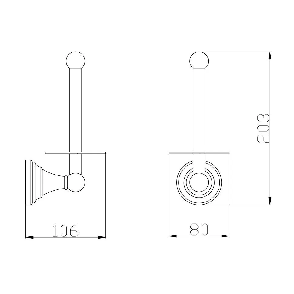 Держатель для туалетной бумаги Rav Slezak MORAVA MKA0402B, белый