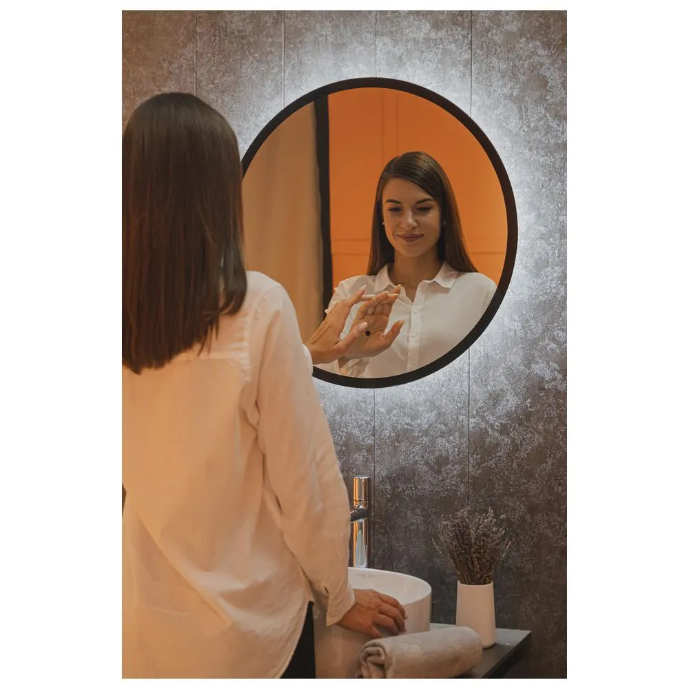 Зеркало Silver Mirrors Monaco-BLACK d600 (бесконтактный сенсор)