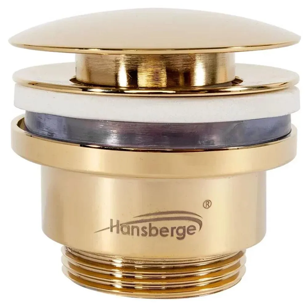 Донный клапан для раковины Hansberge H107GO, золото