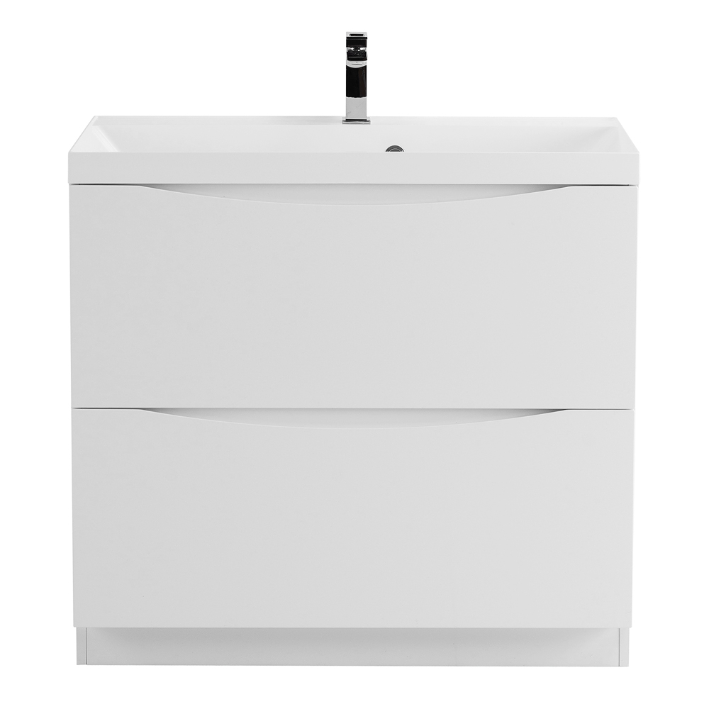 База под раковину напольная BelBagno Marino 900х805х450 мм, Bianco Lucido (MARINO-900-2C-PIA-BL-P)