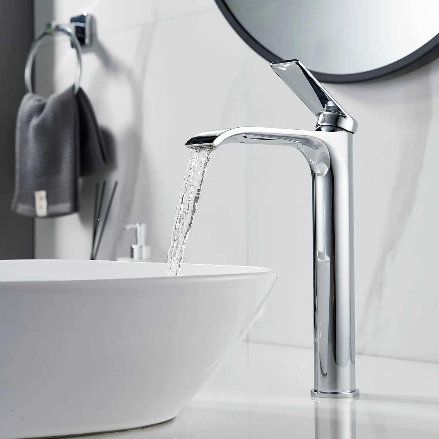 Смеситель для раковины высокий Shevanik S4111, хром