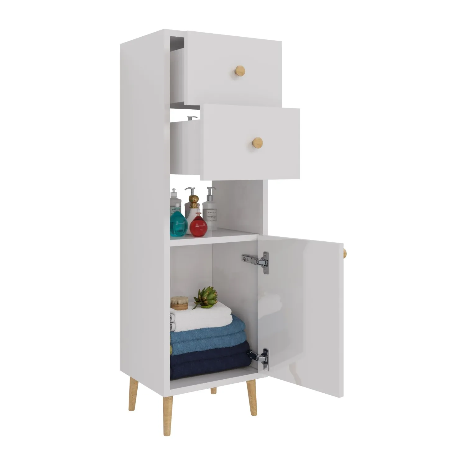 Шкаф напольный Dreja Luno 35 см, белый