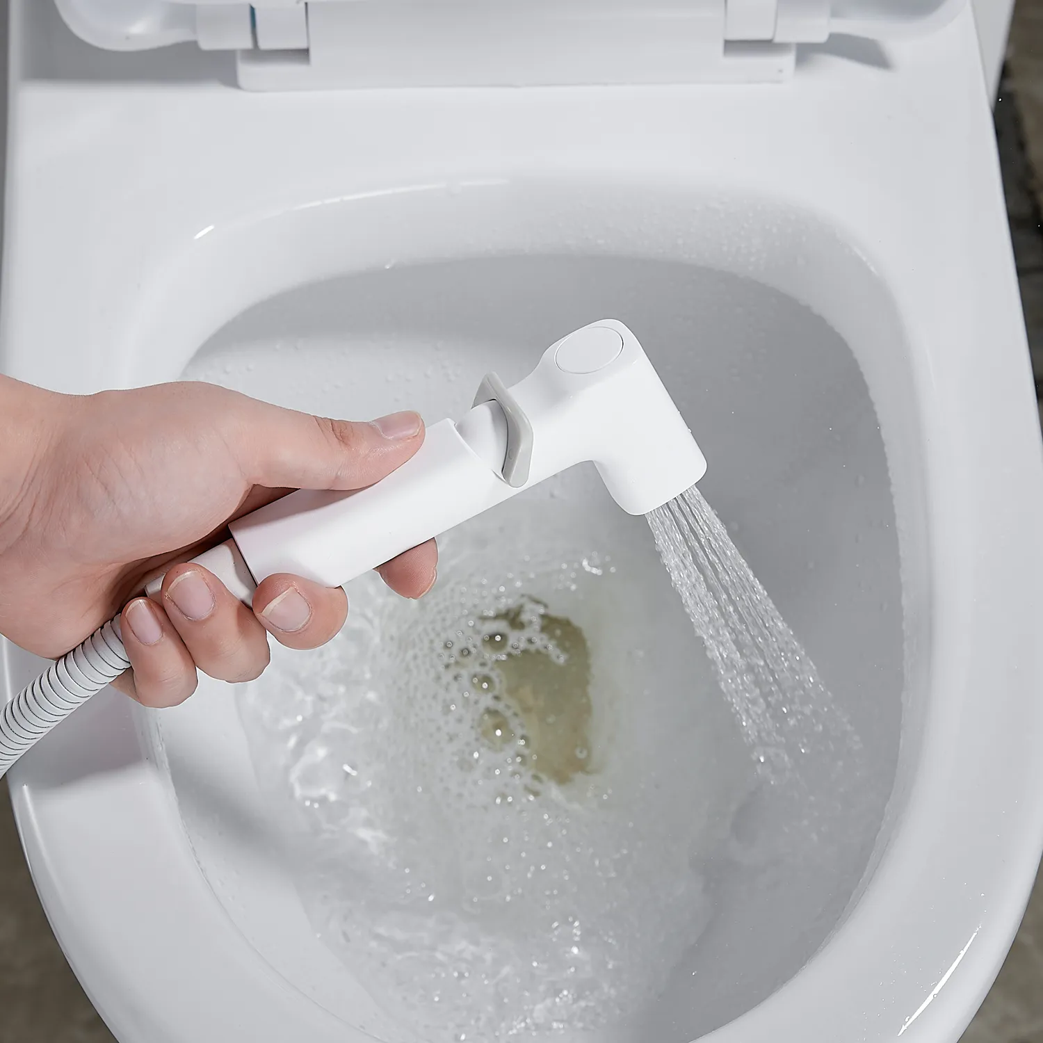 Гигиенический душ со смесителем Shevanik S9905C, белый