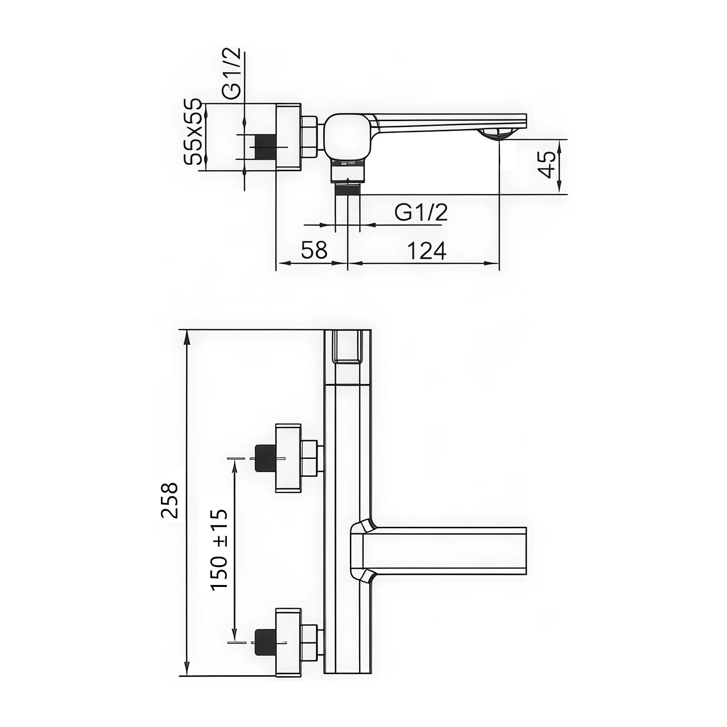 Смеситель для ванны Maretti Lorenza LR22RF842, хром