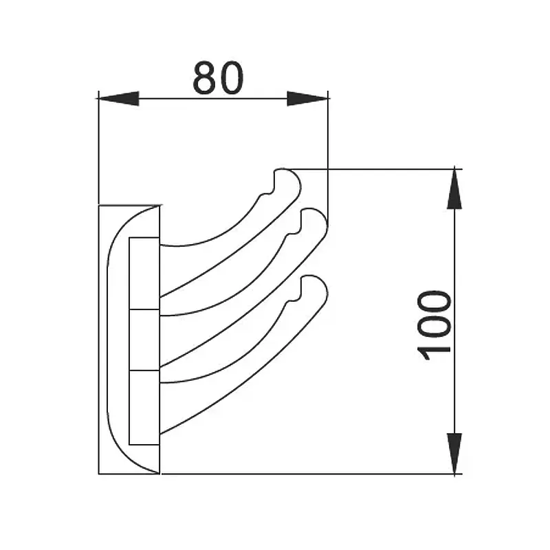 Крючок для ванной комнаты D-Lin D201863, хром