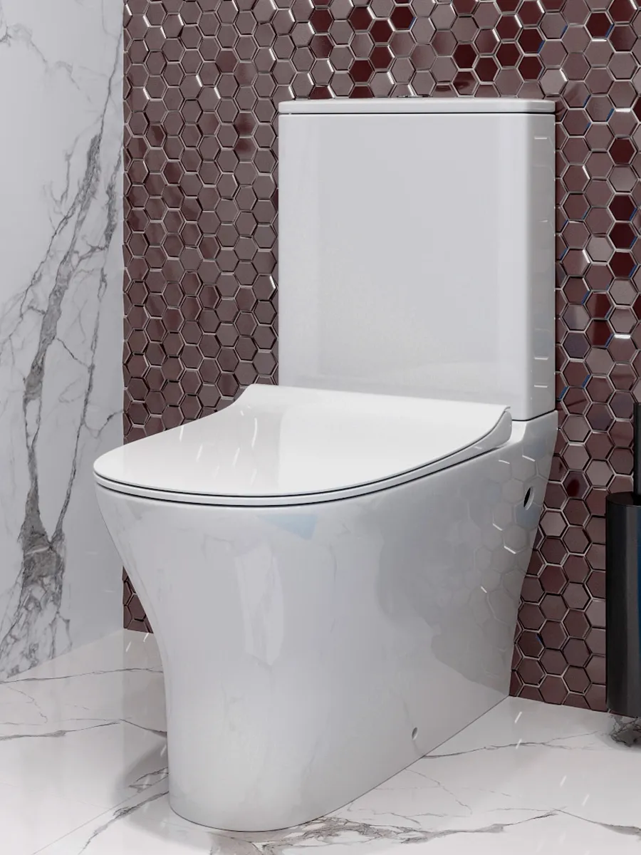 Унитаз напольный Maretti Elio безободковый с микролифтом, EL10NBM35-844, белый