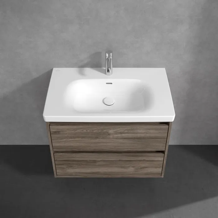Тумба под раковину Villeroy & Boch Skyla, 2 выдвижных ящика 772 x 596 x 439, Stone Oak (C79600RK)