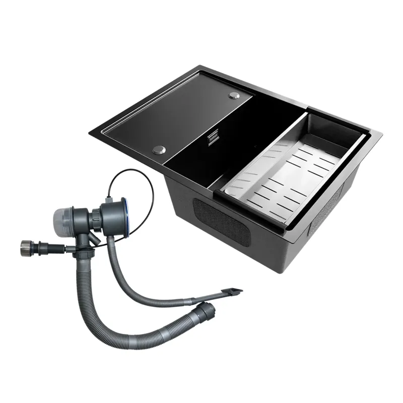 Кухонная мойка Ulgran Steel 680x500, черная брашированная сталь