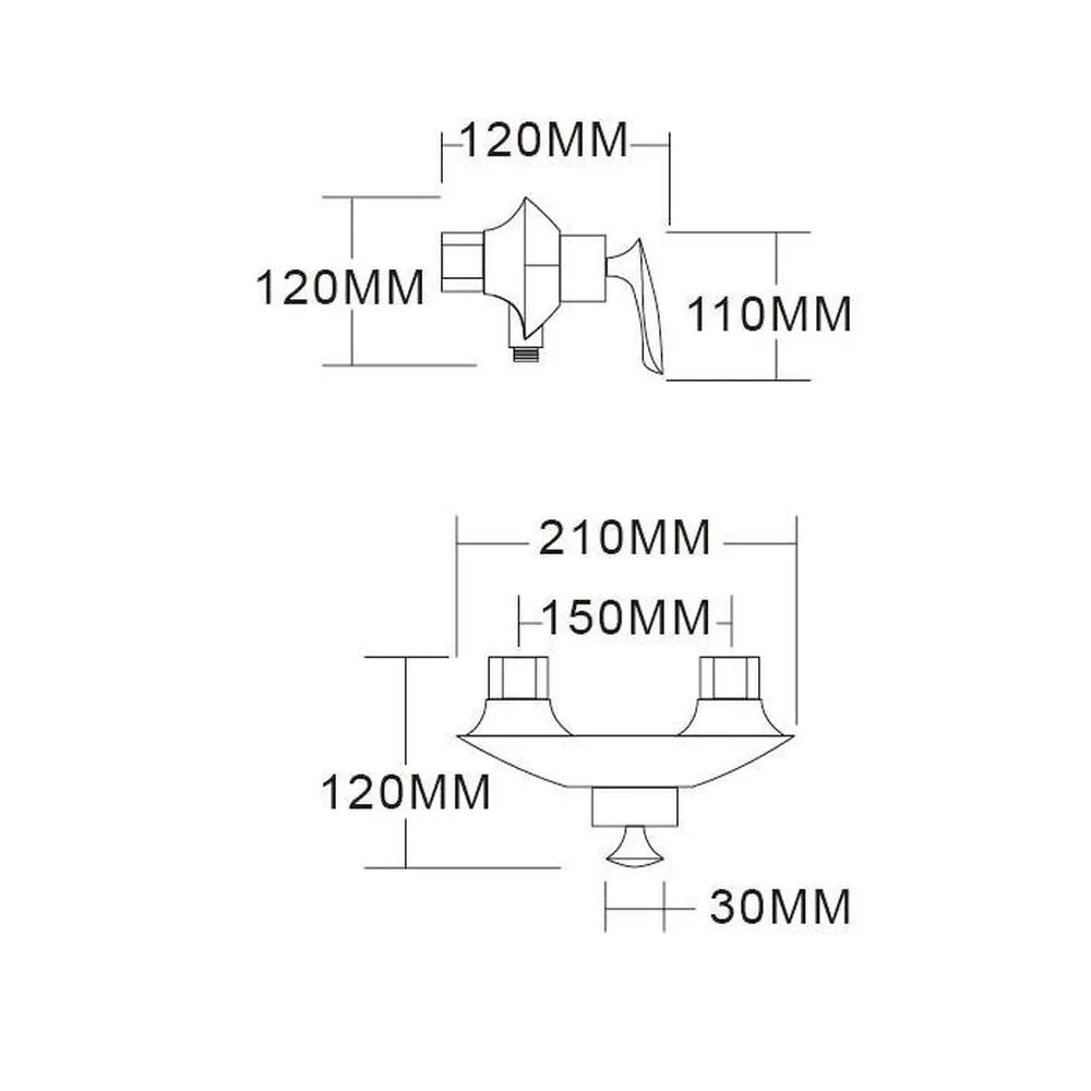 Смеситель для душа Groсenberg GB9001GO, золото