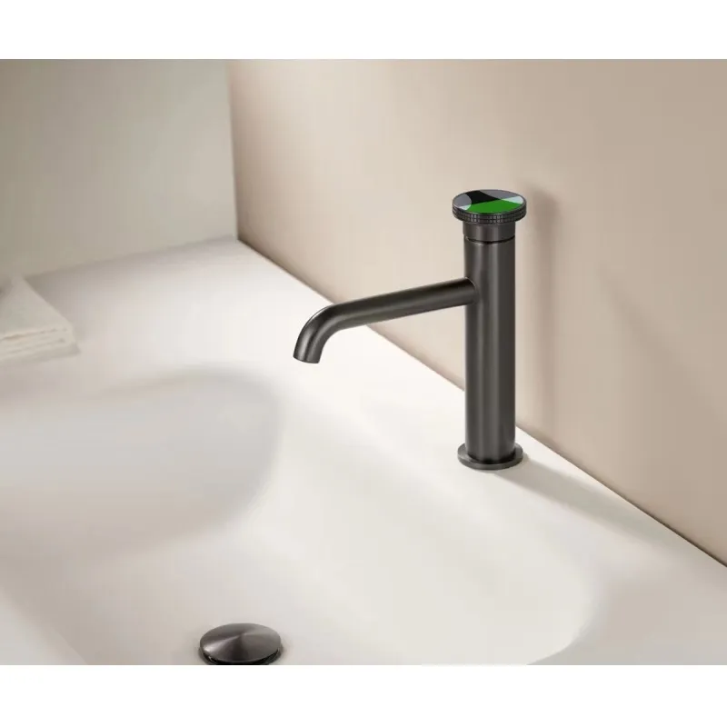 Смеситель для раковины Bronze de Luxe 9009GM-G, графит/зеленый