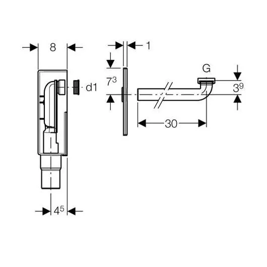Сифон для раковины Geberit хром глянцевый (151.120.21.1)