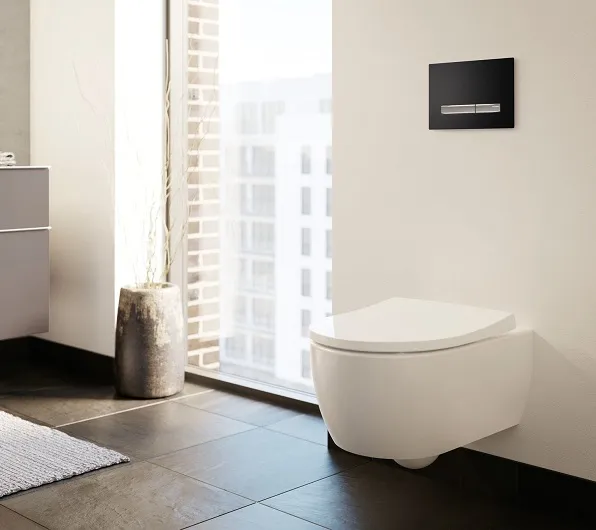 501.664.00.1 Geberit iCon Комплект из подвесного безободкового унитаза Rimfree c тонким сиденьем и быстросъемной крышкой с микролифтом (замена 500.784.01.1)