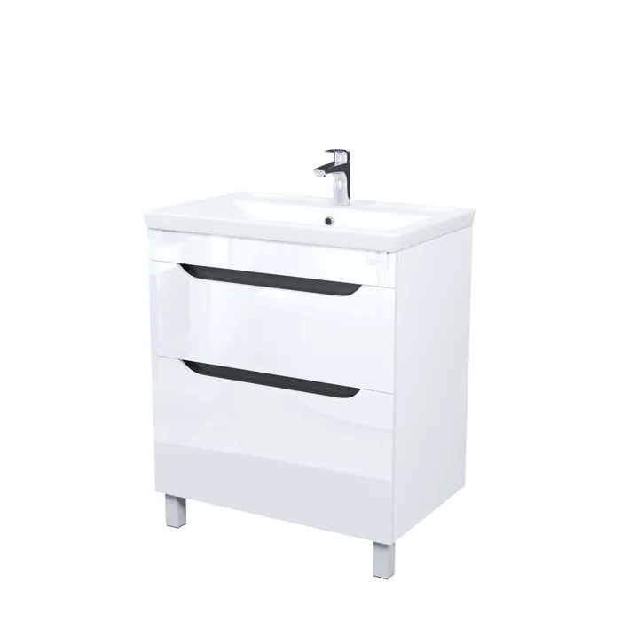 Тумба с умывальником, напольная, 70 см, белый, Ray, IDDIS, RAY70WFi95K