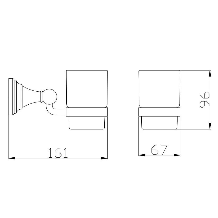 Стакан для ванной комнаты Rav Slezak MORAVA MKA0201CMAT, черный