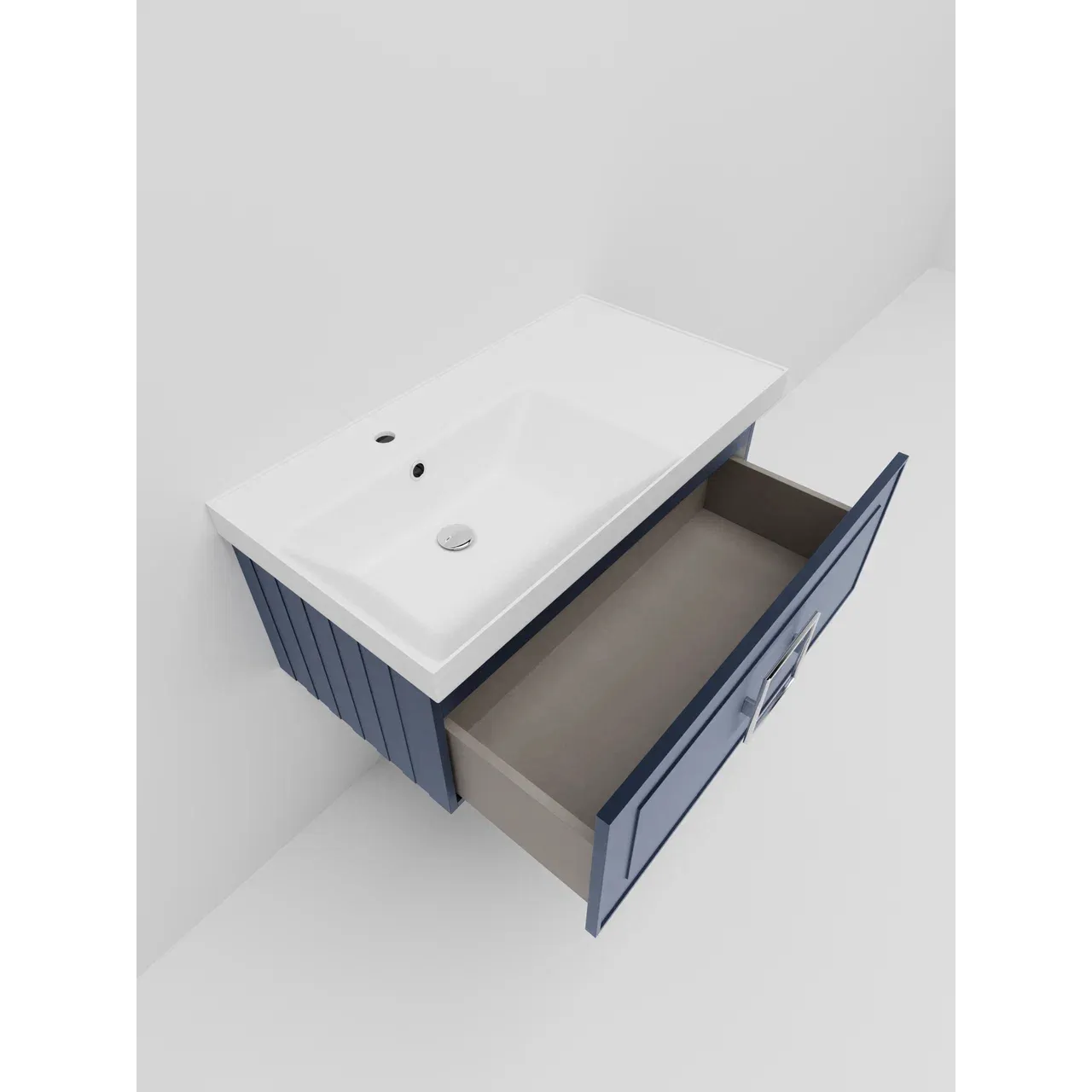 Тумба под раковину подвесная La Fenice Cubo FNC-01-CUB-BG-90, синяя