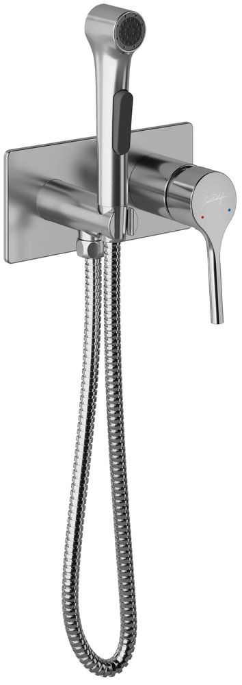 Комплект для гигиенического душа Jacob Delafon Elate встроенный (смеситель + гигиеническая лейка + шланг) (E25838-CP)