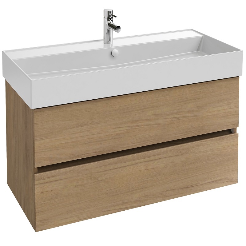 EB2383-E75 Tolbiac Тумба под раковину Jacob Delafon 100см, 2 ящика, цвет Дуб Давос натуральный
