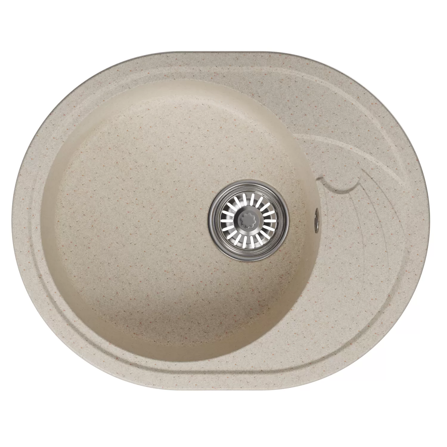 Мойка MIXLINE ML-GM17 овальная с крылом  бежевая (328) 580*470*180мм NEW (551941)