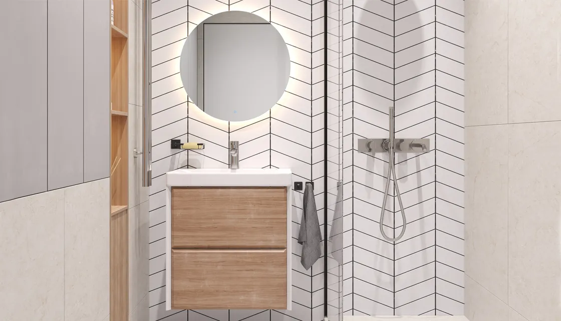 Тумба подвесная Velvex Gesso 60.2Y, белый/дуб сонома (tp.GES.9696.60.2Y белый матовый/дуб сонома)