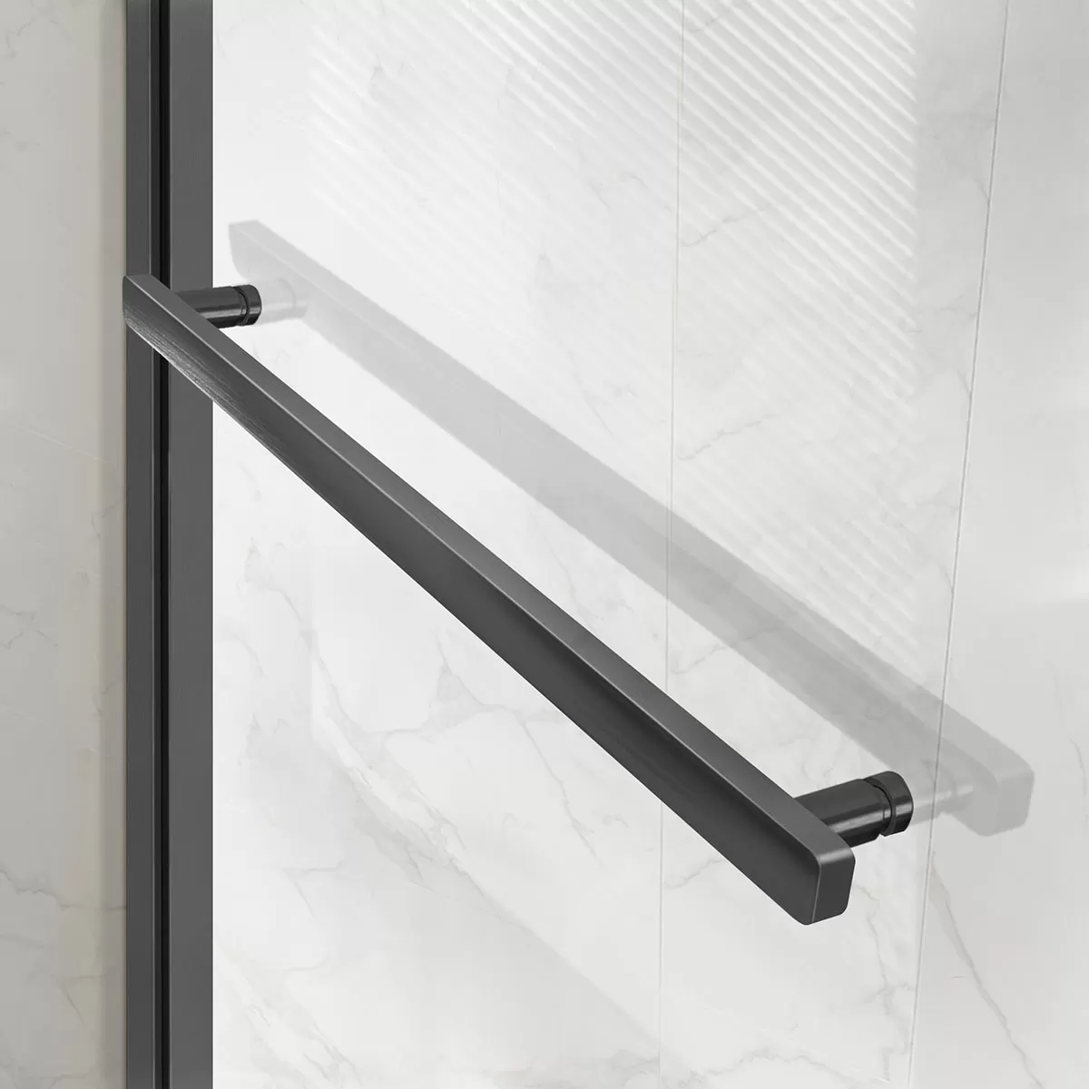 Душевая дверь Vincea Slim Soft (VDS-1SS120CLGM) 1200х2000 мм, вороненая сталь, стекло прозрачное