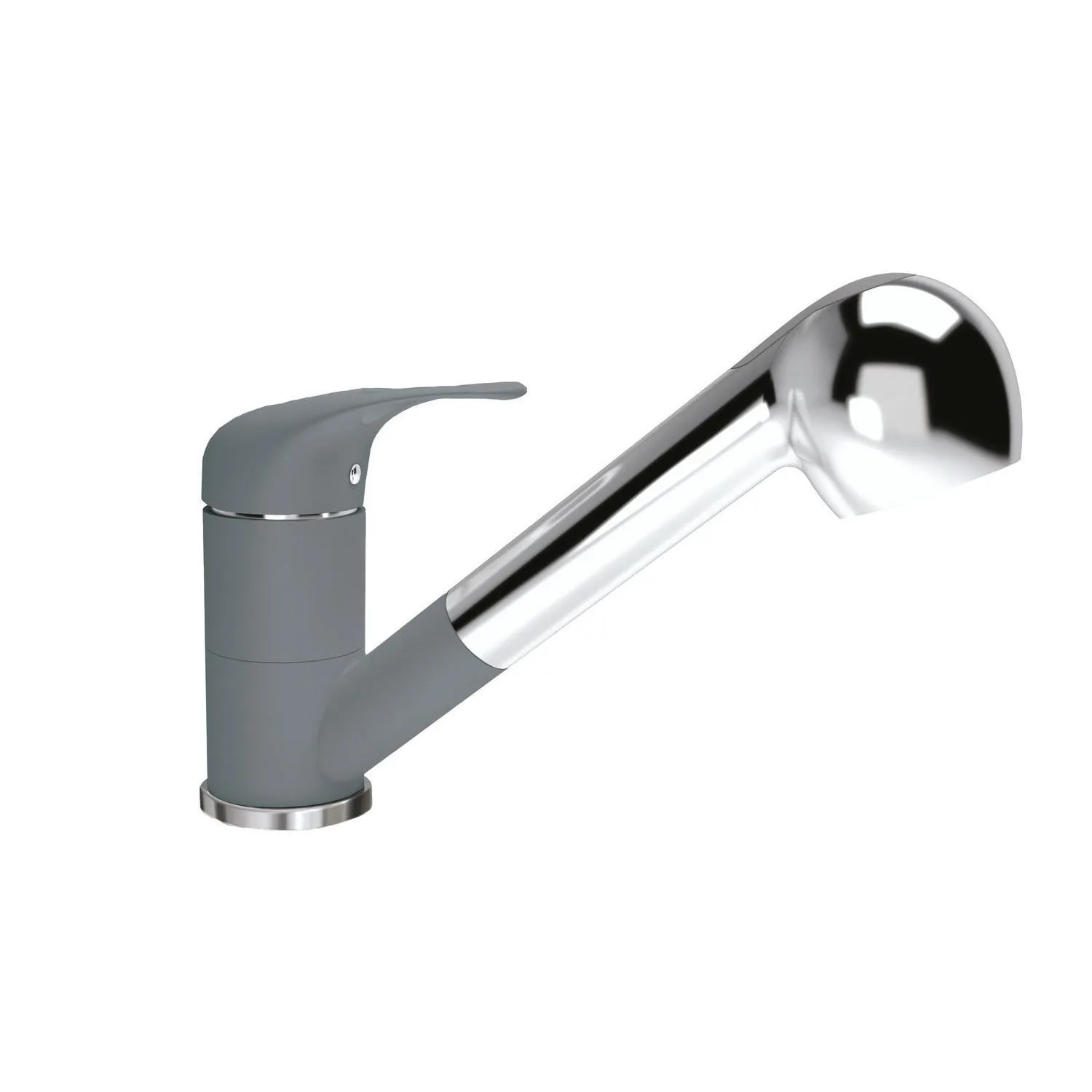 Смеситель для кухни с выдвижным изливом Florentina СИГМА 313.14L.1223.307, серый шёлк