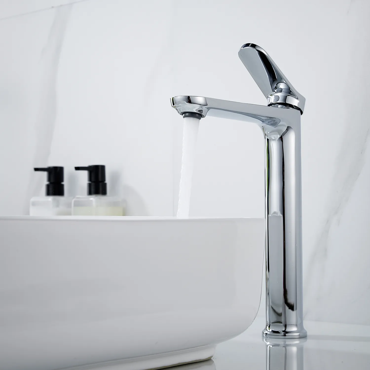 Смеситель для раковины высокий Shevanik S4311, хром