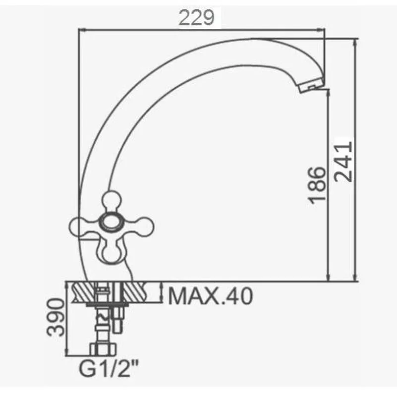 Смеситель для кухни D-Lin D153808-W, бежевый