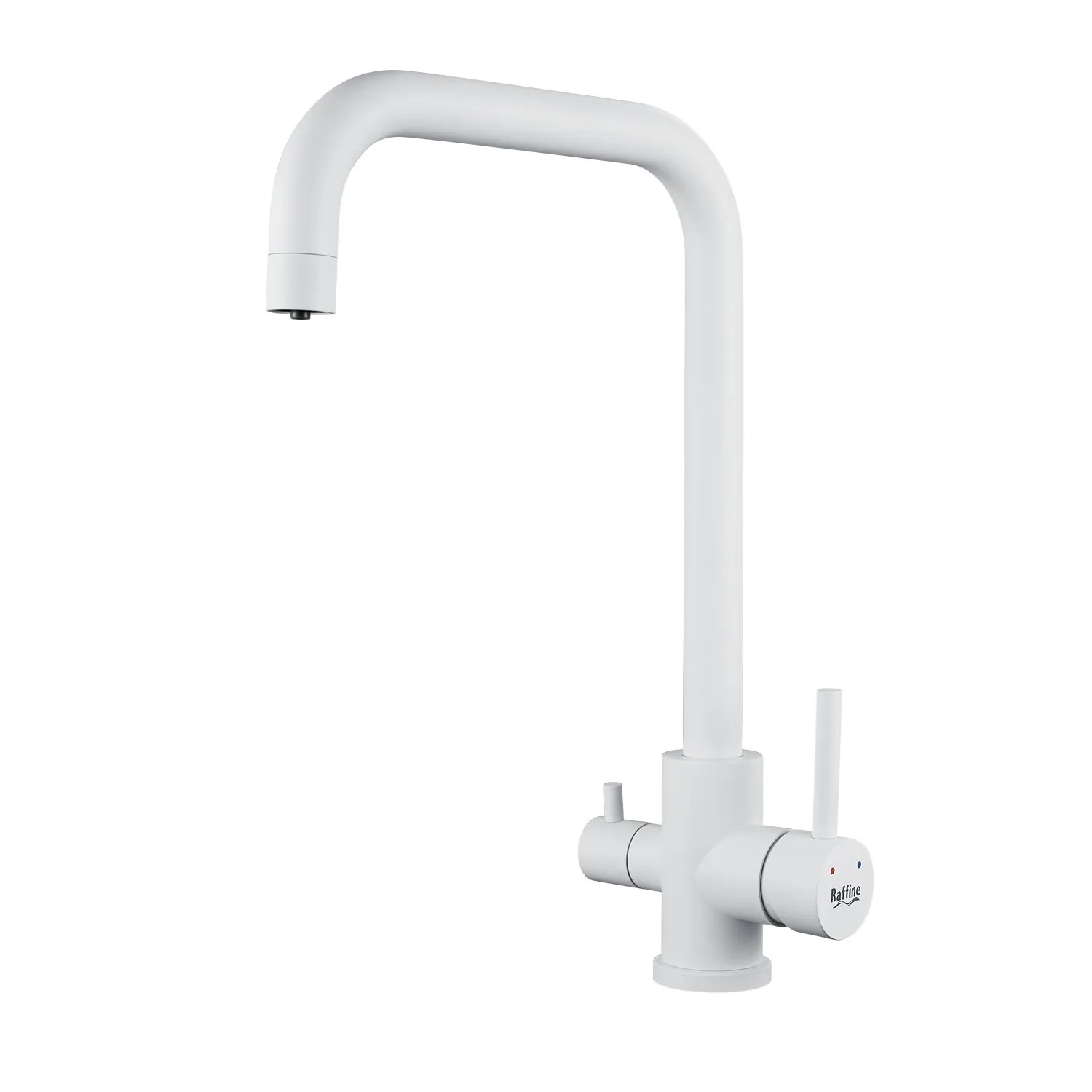 Смеситель для кухни с подключением фильтра воды Raffine F118C, белый