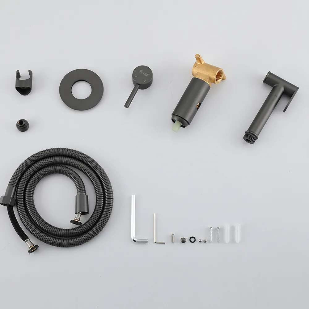 Гигиенический душ со смесителем FRAP F7505-9, графит