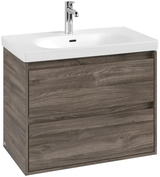 Тумба под раковину Villeroy & Boch Skyla, 2 выдвижных ящика 772 x 596 x 439, Stone Oak (C79600RK)