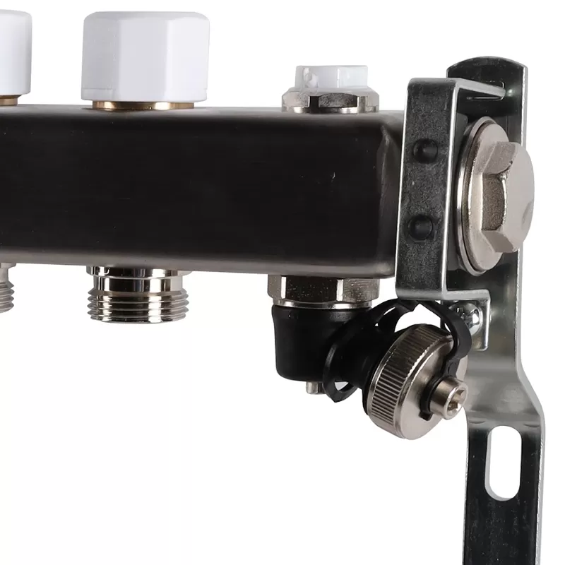 Коллектор Rommer 1"x3/4" на 11 контуров с запорными клапанами (нерж. сталь) (RMS-3201-000011)