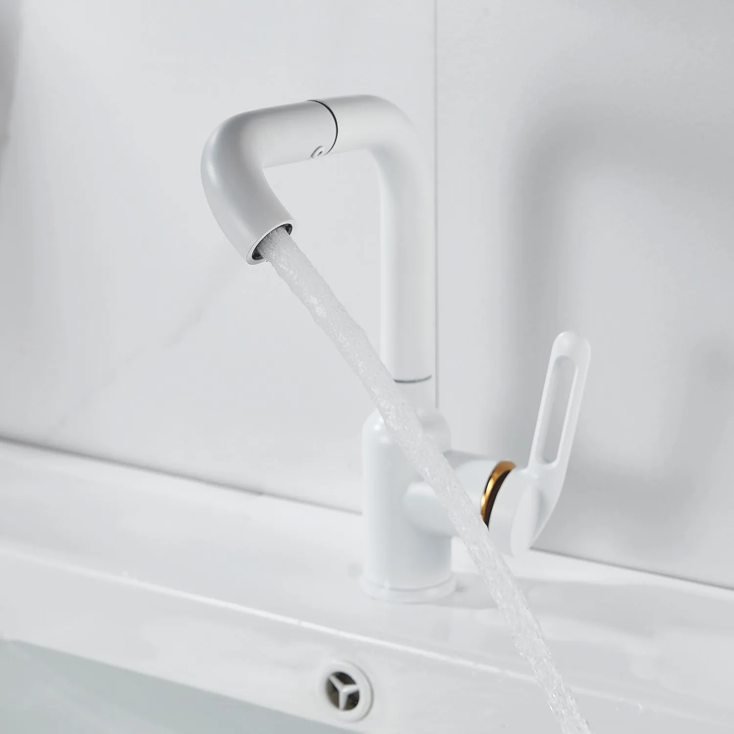 Смеситель для раковины Raffine F201C, белый