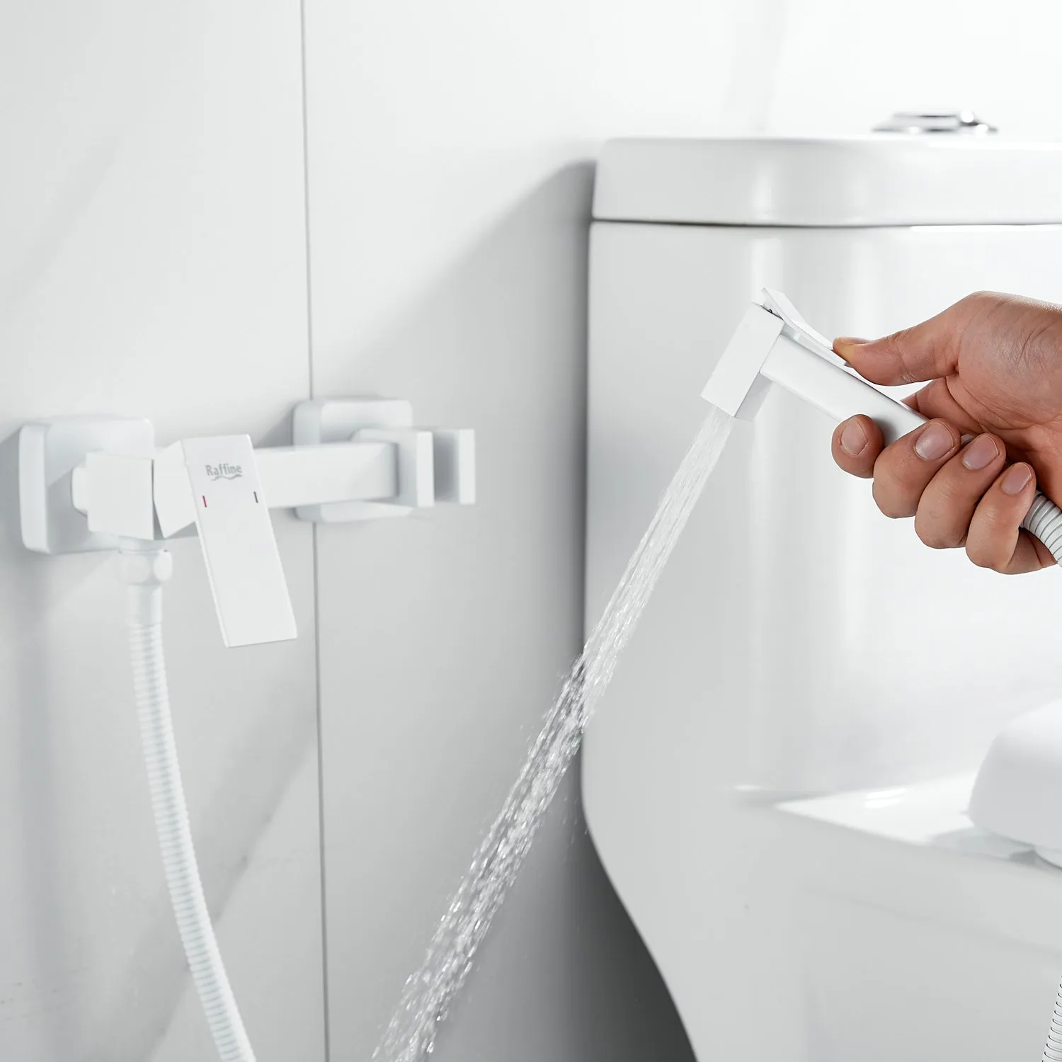 Гигиенический душ со смесителем Raffine F237C, белый