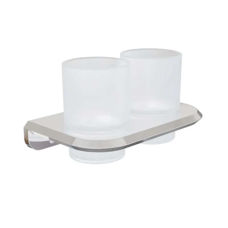 Стакан для ванной комнаты двойной Knotlor SC1032C, хром