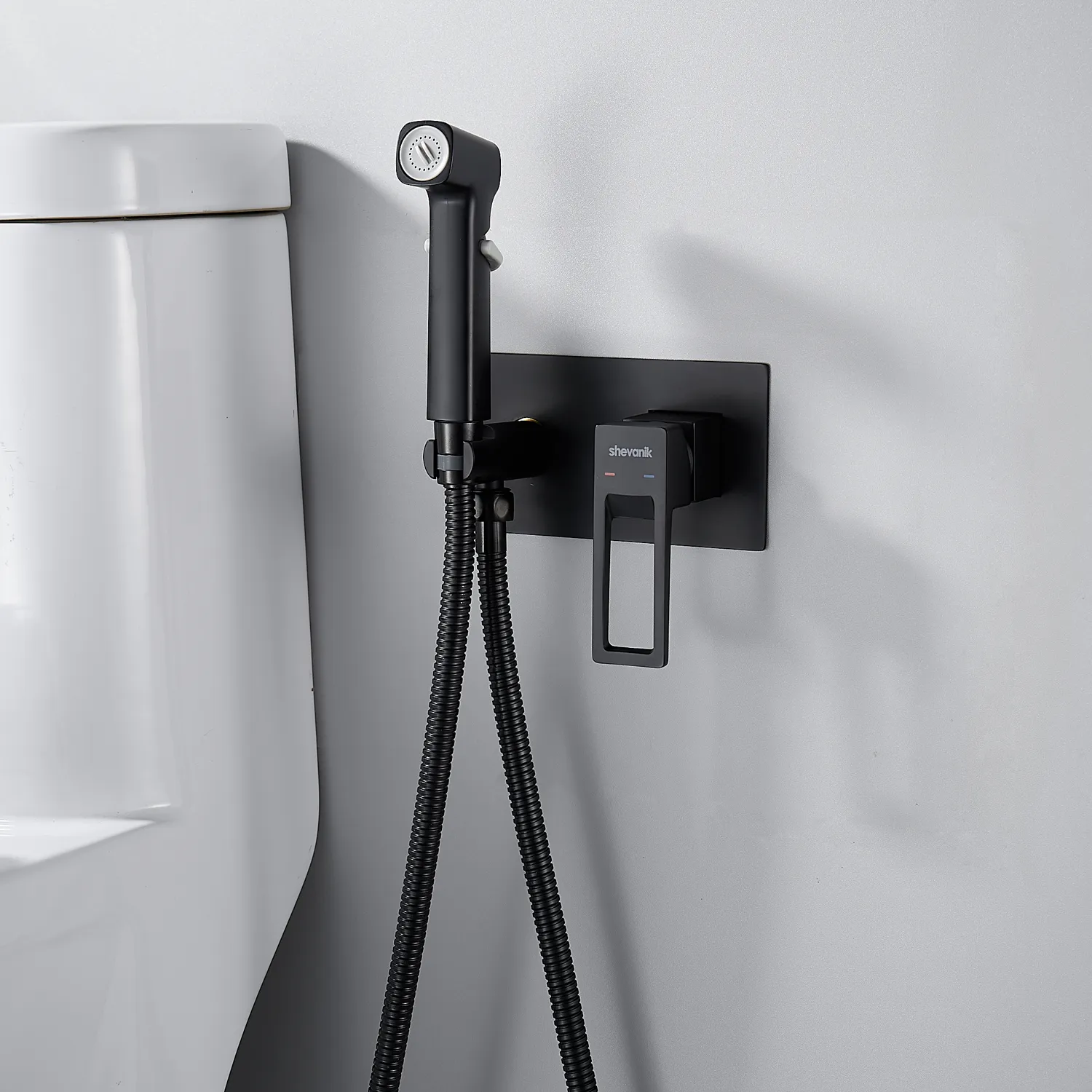 Гигиенический душ со смесителем Shevanik S6805H, черный