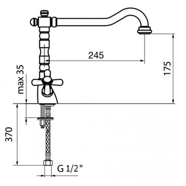 Смеситель для раковины Webert Armony AM700302010, золото